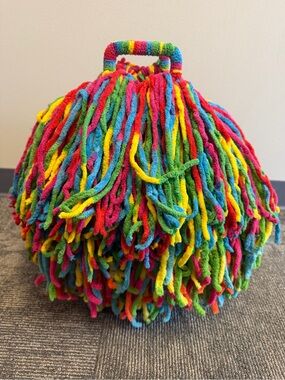 Hand made Colorful Multi-Color Fringe Pom Bag
